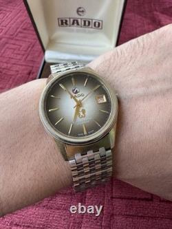 Rado Golden Horse Vintage Automatic Watch Sapphire Date Swiss Classic 34mm Rare