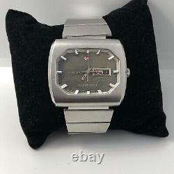 Rado NCC 303 day date Automatic TV shape original band Rare Vintage Swiss 1970s