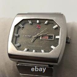 Rado NCC 303 day date Automatic TV shape original band Rare Vintage Swiss 1970s