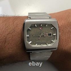 Rado NCC 303 day date Automatic TV shape original band Rare Vintage Swiss 1970s