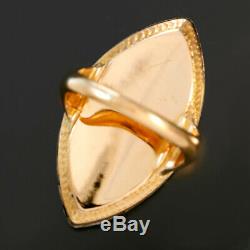 Rare 18k Yellow Gold Swiss Ring Watch With Diamond Bezel Ca1840 Keywind/keyset