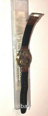 Rare 1990 Vintage Swatch Originals Swiss Watch 007 Goldfinger Chrono 22 Jewels