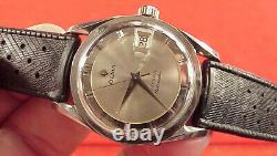 Rare 34MM Vintage OLMA Super-Compressor Automatic Date Swiss Man's Watch RUNS