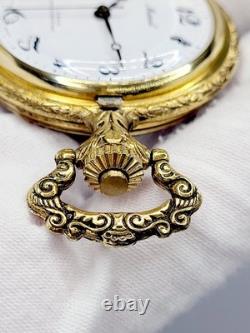 Rare 47mm MINT Marcel Gold-tone Vintage White Dial Men's Swiss Pocket Watch