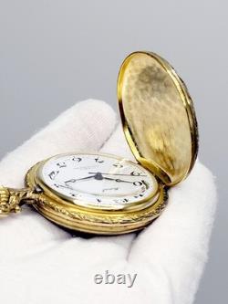 Rare 47mm MINT Marcel Gold-tone Vintage White Dial Men's Swiss Pocket Watch
