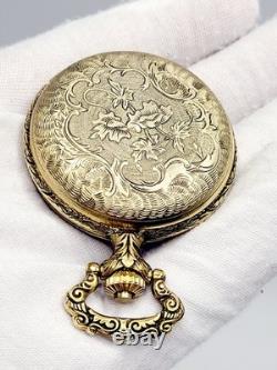 Rare 47mm MINT Marcel Gold-tone Vintage White Dial Men's Swiss Pocket Watch