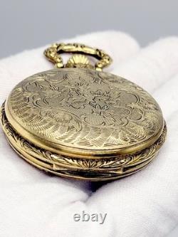 Rare 47mm MINT Marcel Gold-tone Vintage White Dial Men's Swiss Pocket Watch