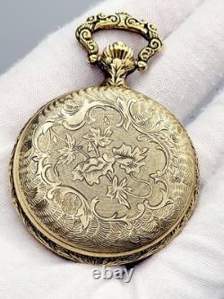 Rare 47mm MINT Marcel Gold-tone Vintage White Dial Men's Swiss Pocket Watch