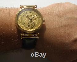 Rare ANTIQUE Hy. MOSER Schaffhausen Swiss Wristwatch Gilt case