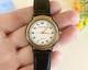 Rare Alfred Sung Day/Date Ladies Swiss Vintage Luxury Black French Leather Watch