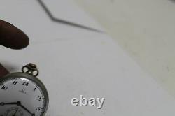 Rare Antique Vintage Old Swiss Made Omega Open Face Pocket Watch