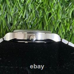 Rare BULOVA Automatic Day Date Silver Dial Watch Men Vintage Swiss Made