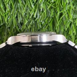 Rare BULOVA Automatic Day Date Silver Dial Watch Men Vintage Swiss Made