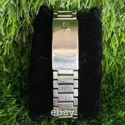 Rare BULOVA Automatic Day Date Silver Dial Watch Men Vintage Swiss Made