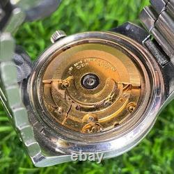 Rare BULOVA Automatic Day Date Silver Dial Watch Men Vintage Swiss Made