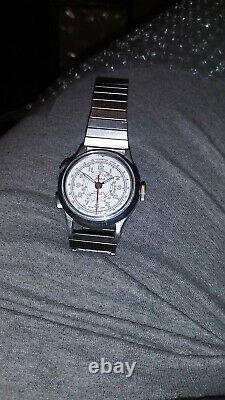 Rare Basis SWISS Chronostop Vintage Wristwatch Rare left side pushers WORKING