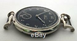 Rare Big Swiss ANTIQUE Wristwatch REVUE Silver case