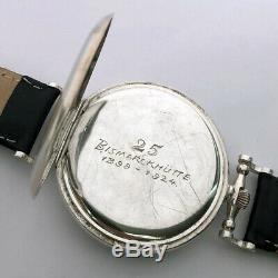 Rare Big Swiss ANTIQUE Wristwatch REVUE Silver case