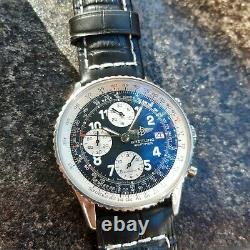 Rare Breitling Navitimer Chronograph Automatic Blue Dial Men's Swiss Made Watch