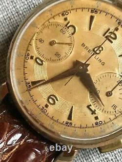 Rare Breitling Swiss Made Homme montre mécanique Chronographe 1192 vintage 1946