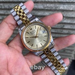 Rare Bulova President Calender Date Two Tone Automatic Vintage Swiss Men Watch
