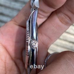 Rare Bulova President Super Seville Day Date Silver Quartz Vintage Swiss Watch