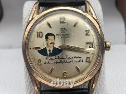 Rare CORONA Iraq Saddam Hussein Special Edition Watch Swiss Made