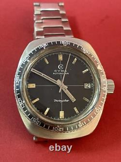 Rare CYMA AUTOROTOR Swiss'Divingstar Vintage Diving Watch, Cal. R. 485.2 R5