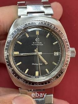 Rare CYMA AUTOROTOR Swiss'Divingstar Vintage Diving Watch, Cal. R. 485.2 R5