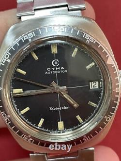 Rare CYMA AUTOROTOR Swiss'Divingstar Vintage Diving Watch, Cal. R. 485.2 R5