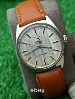 Rare Camy Seven Seas Watch Manual & Silver Dial Swiss Men True Vintage
