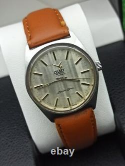 Rare Camy Seven Seas Watch Manual & Silver Dial Swiss Men True Vintage