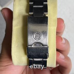 Rare Cyma Diver 8061544 Black Dial Quartz Swiss Made Vintage Men Watch Sport