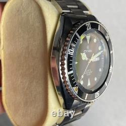 Rare Cyma Diver 8061544 Black Dial Quartz Swiss Made Vintage Men Watch Sport