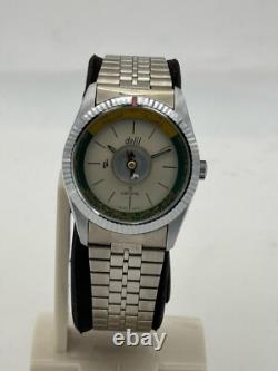 Rare Dalil Crystal Muslim Compass Manual Winding Swiss Made Vintage Watch 35MM