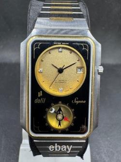 Rare Dalil Supra Islamic Compass Automatic 2658 Watch Swiss Made Vintage tank