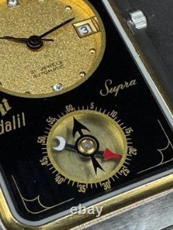 Rare Dalil Supra Islamic Compass Automatic 2658 Watch Swiss Made Vintage tank