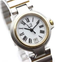 Rare Dunhill La Caprice Ladies Quartz Watch Roman White Dial Vintage 1995 Swiss