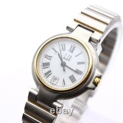 Rare Dunhill La Caprice Ladies Quartz Watch Roman White Dial Vintage 1995 Swiss