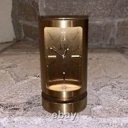 Rare Dunhill Swiss Made Gold 8-Day Alarm Clock Watch Vintage Heavy Paperweight