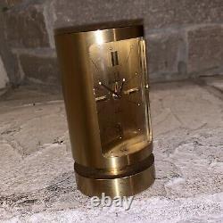 Rare Dunhill Swiss Made Gold 8-Day Alarm Clock Watch Vintage Heavy Paperweight