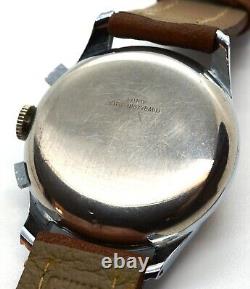 Rare Early Vintage Helbros 35mm Chronograph Men's Watch Swiss Made Venus Cal 170