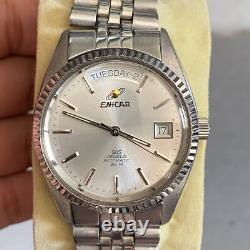 Rare Enicar President Automatic SIlver Dial 25 Jewels Swiss Made Watch Vintage