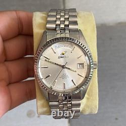 Rare Enicar President Automatic SIlver Dial 25 Jewels Swiss Made Watch Vintage