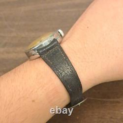 Rare Ermes Swiss Gents Wrist Watch Vintage Military Works Wind Up Mechanical