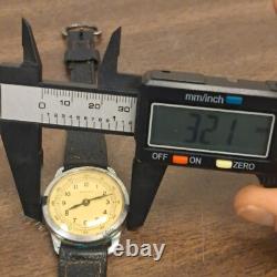 Rare Ermes Swiss Gents Wrist Watch Vintage Military Works Wind Up Mechanical