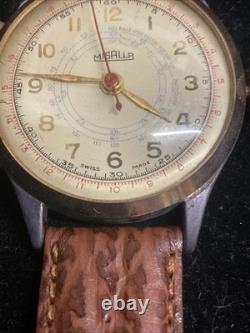 Rare Find! Vintage Misalla CHRONOGRAPH Swiss Made WATCH RARE