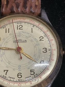Rare Find! Vintage Misalla CHRONOGRAPH Swiss Made WATCH RARE