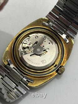 Rare Initial Digital Jump Hour Automatic Swiss Made Vintage Men's Wrist Watch