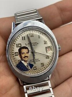 Rare LANGEL Iraq Saddam Hussein Special Edition Watch Swiss Made